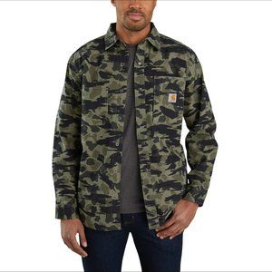 Carhartt RUGGED FLEX® CANVAS FLEECE-LINED SNAP-FRONT CAMO JAC Size L LAST ONE!!